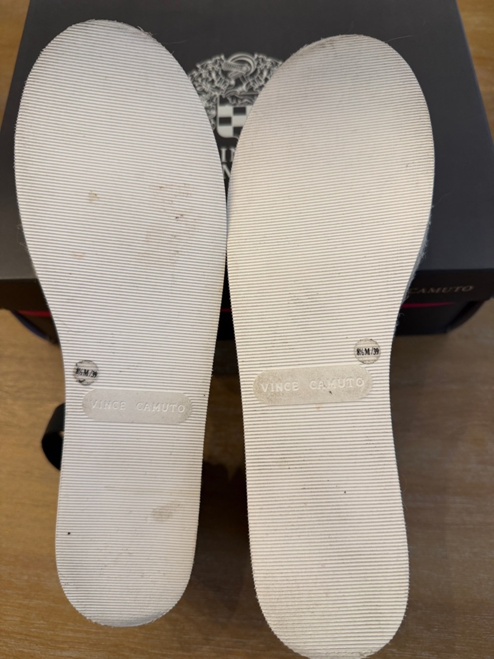 Size 8.5 Vince Camuto Black Espadrille Sandals - Picture 6 of 7